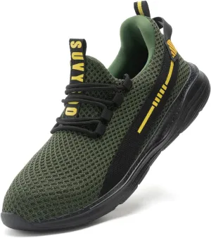Steel Toe Shoes for Men Women Indestructible Puncture Proof Safety Work Shoes Comfortable Slip Resistant Sneakers Airy for Construction