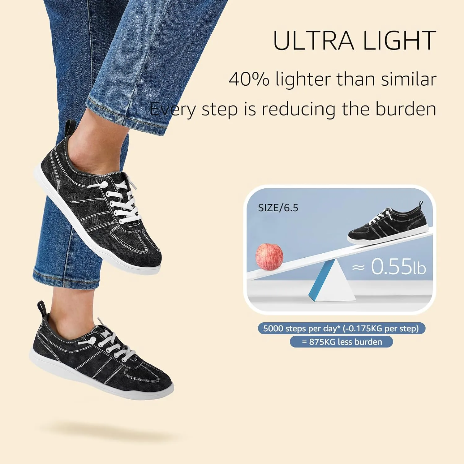 STQ Womens Slip On Shoes Orthopedic Walking Sneakers Casual Low Top Tennis Comfortable Classic