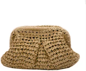 Straw Clutch Handbag Cloud Riched Purse Chain Shoulder Crossboby Bag Designer Straw Evening Bag