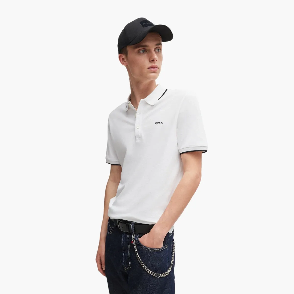 Stretch-Cotton Slim-Fit Polo Shirt With Printed Logo
