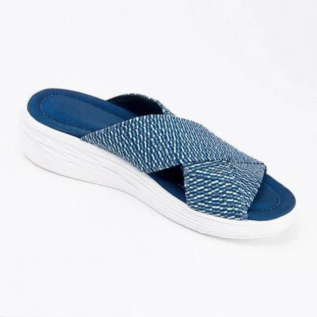 Stretch Soft Sandals, Knitted Sports Supportive Sandals