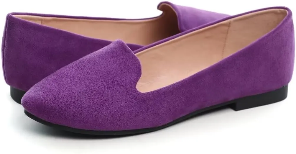 Stunner Women's Flats Classic Candy Colored Cute Slip On Ballet Shoes Soft Solid Dress Flat Shoes