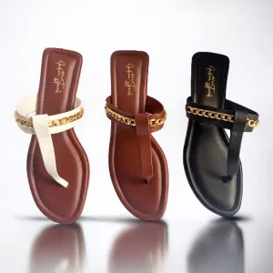 Style Glide T Strap Flats - Chic Brown