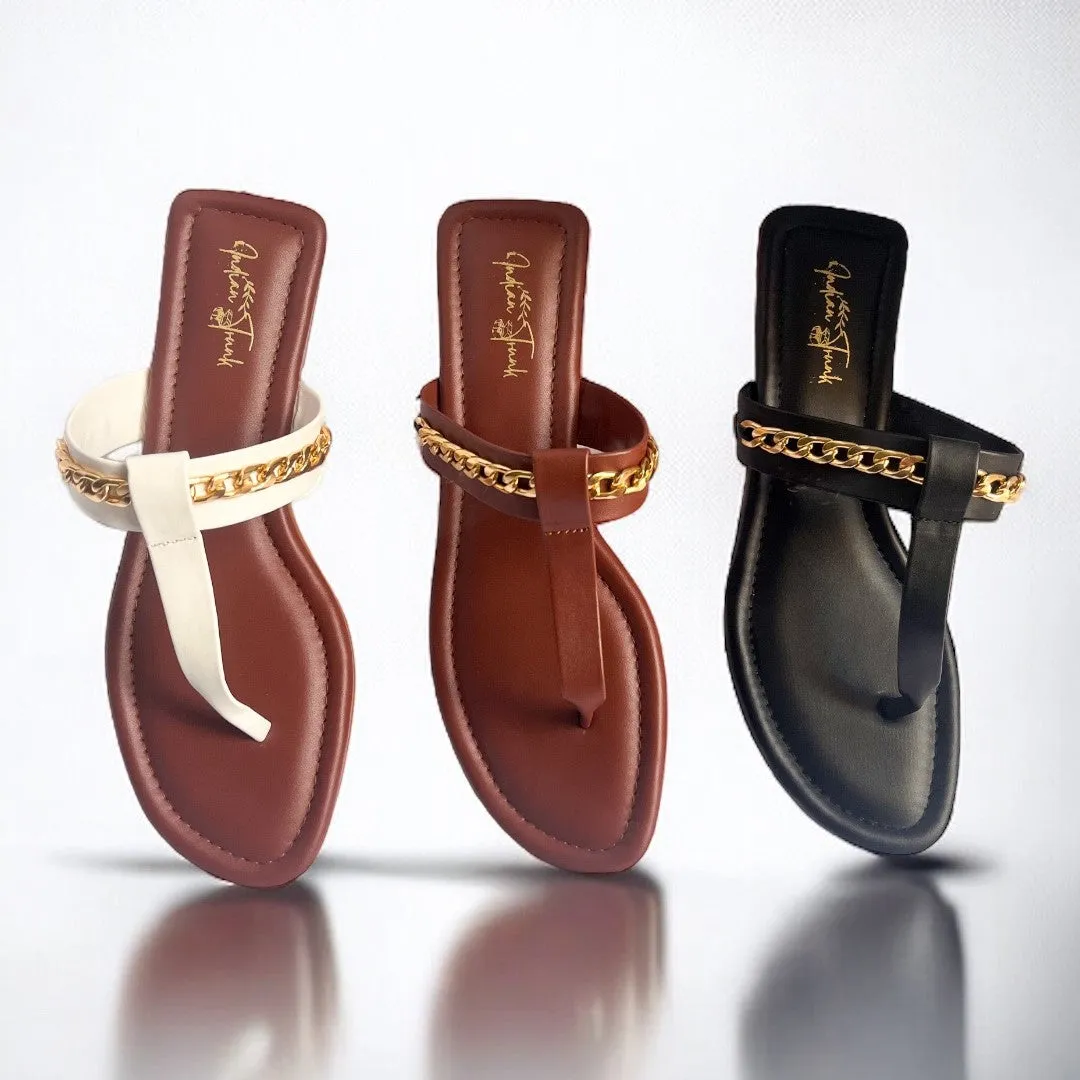 Style Glide T Strap Flats - Chic Brown