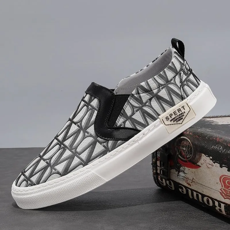 Summer-Ready Men's Slip-On Canvas Loafers - Breathable Fabric & Airy Design, Perfect for Beach Days or Backyard BBQs