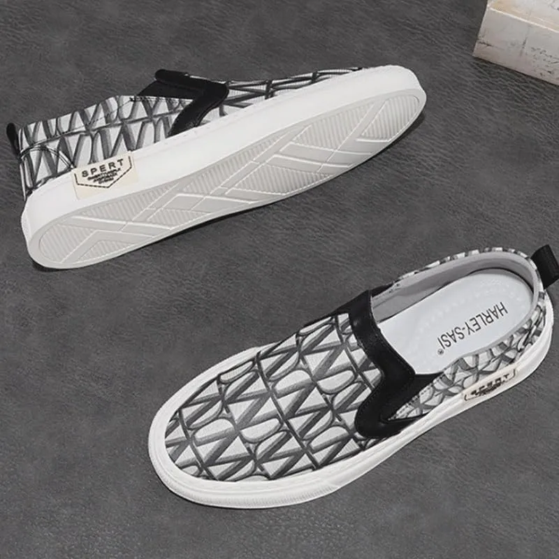 Summer-Ready Men's Slip-On Canvas Loafers - Breathable Fabric & Airy Design, Perfect for Beach Days or Backyard BBQs