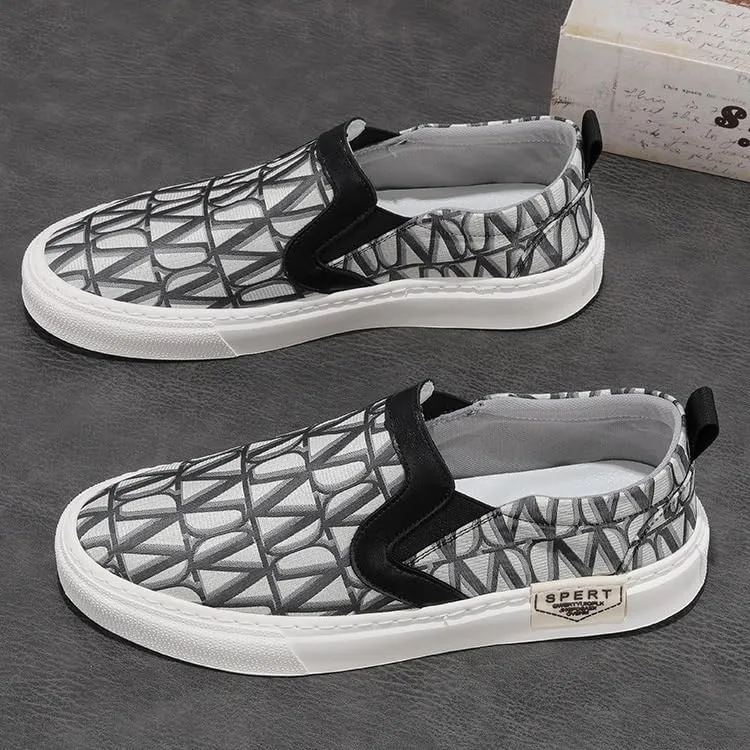 Summer-Ready Men's Slip-On Canvas Loafers - Breathable Fabric & Airy Design, Perfect for Beach Days or Backyard BBQs