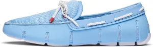 SWIMS Mens Loafers, Braided Lace Shoes for Men, Casual Beach Loafer, Comfortable Summer Shoe, Stylish Lightweight Walking Footwear (Spray Blue,7)