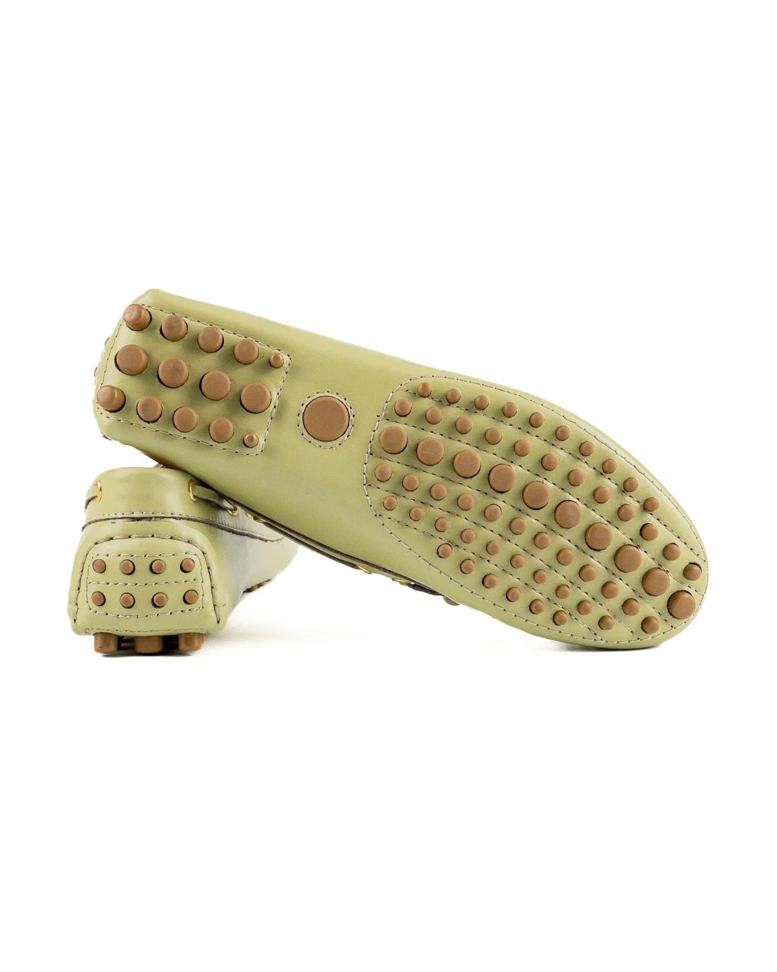 T-Patara Women's Light Green Genuine Leather Loafer Shoes