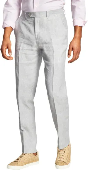 Tallia Bar III Men's Slim-Fit Linen Suit Pant, Grey 30 x 30