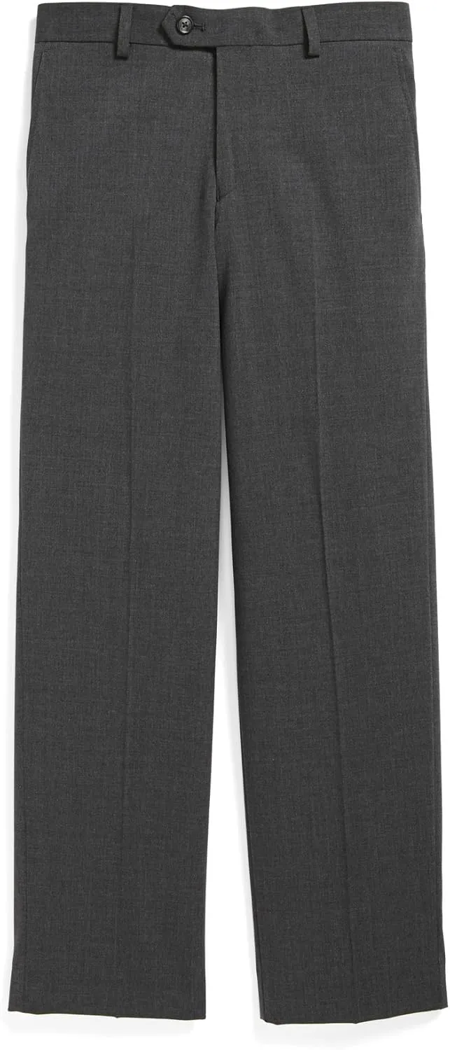 Tallia Boy's Wool Blend Flat Front Dress Pant - Slim - Regular & Husky Sizes