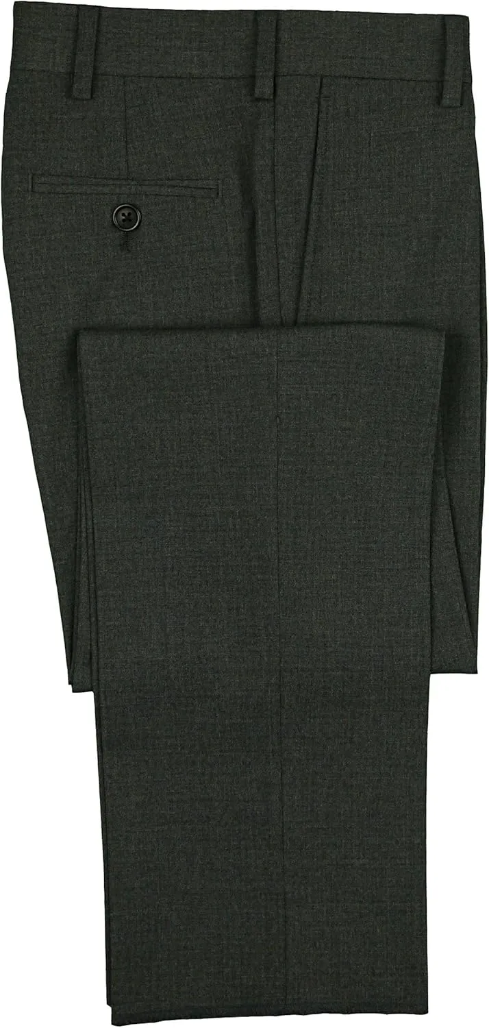 Tallia Boy's Wool Blend Flat Front Dress Pant - Slim - Regular & Husky Sizes