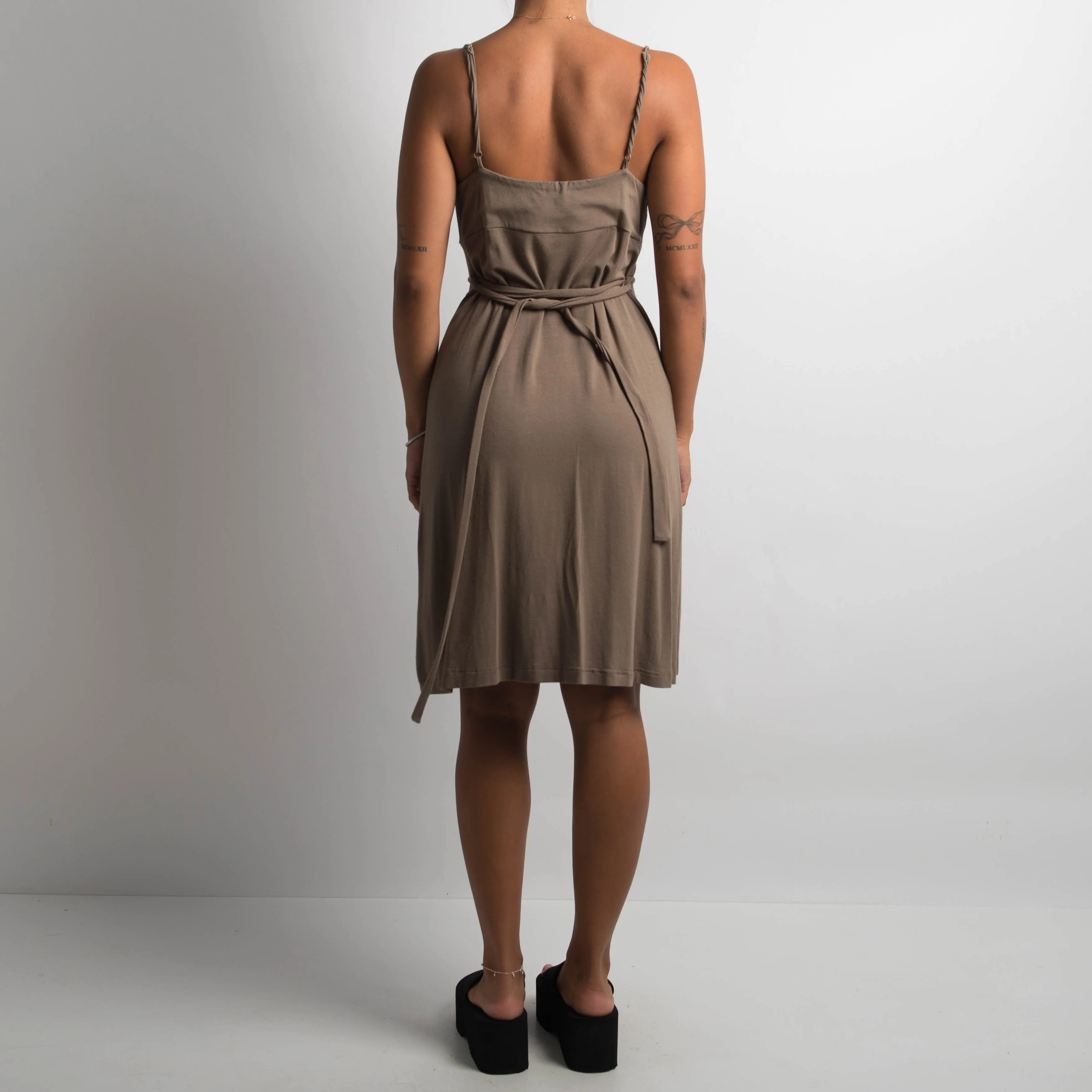 TAUPLE SOFT SLINKY DRESS