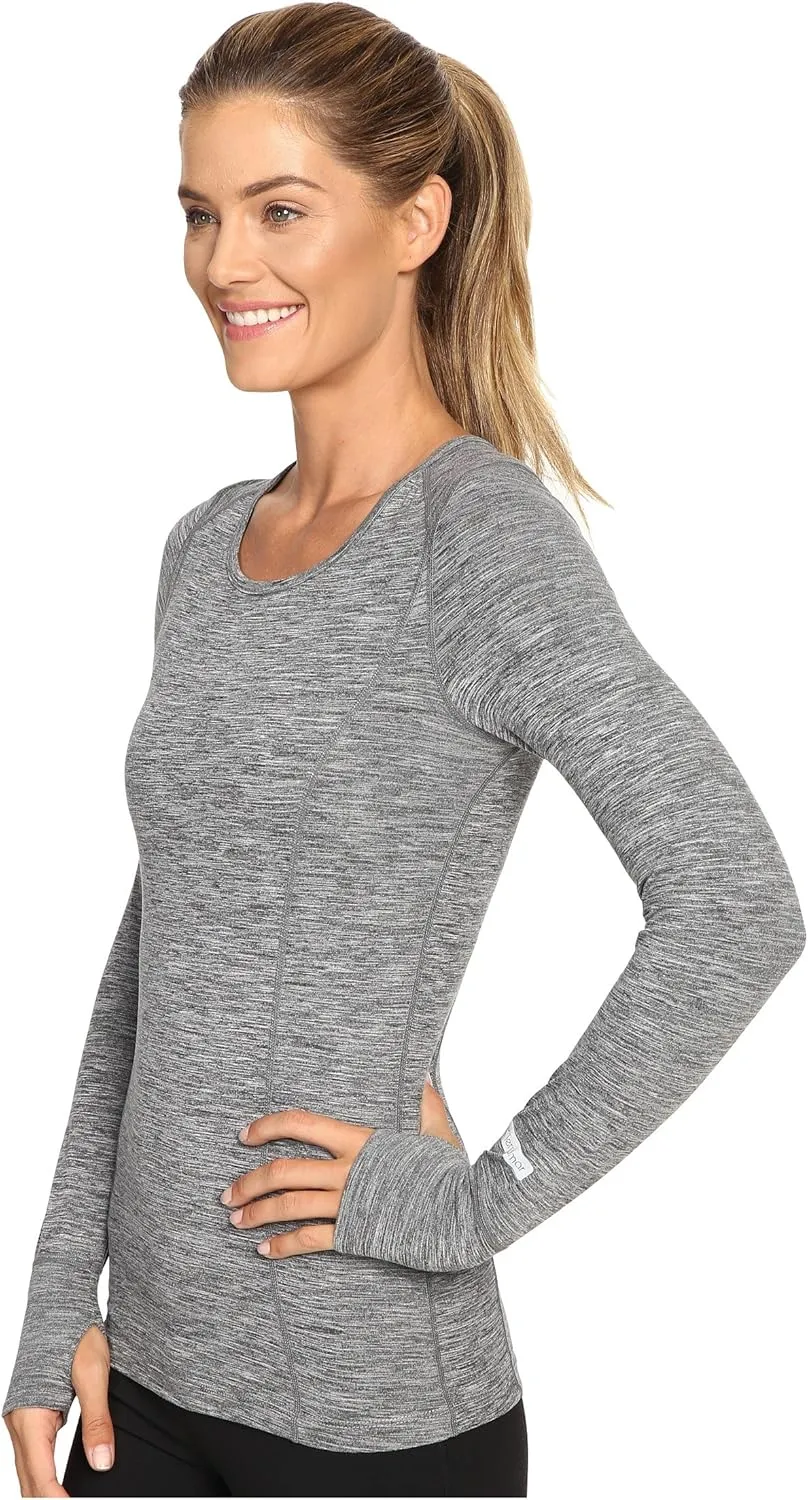 Terramar Cloud Nine 4-Way Stretch Brushed Long Sleeve Scoop Neck