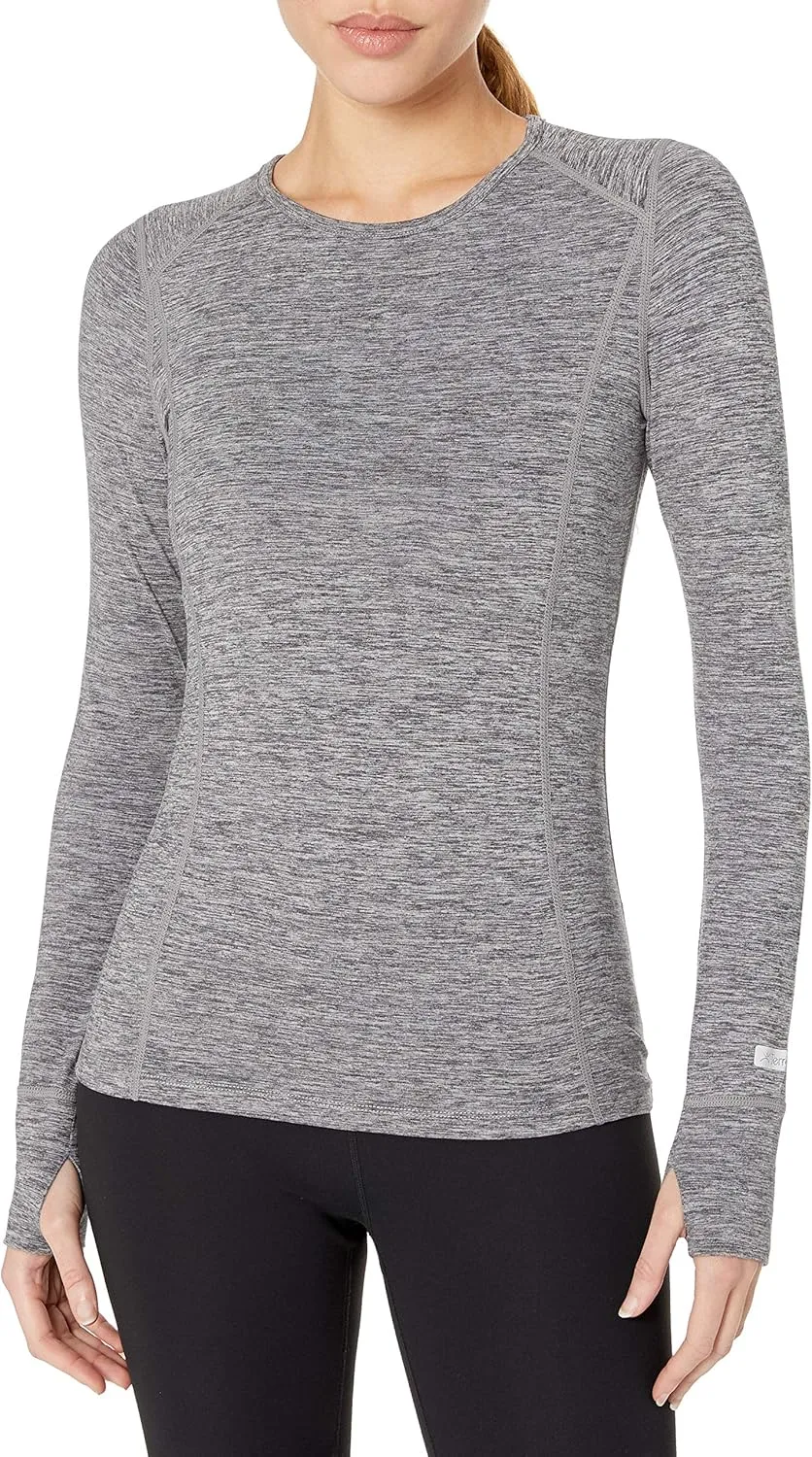 Terramar Cloud Nine 4-Way Stretch Brushed Long Sleeve Scoop Neck