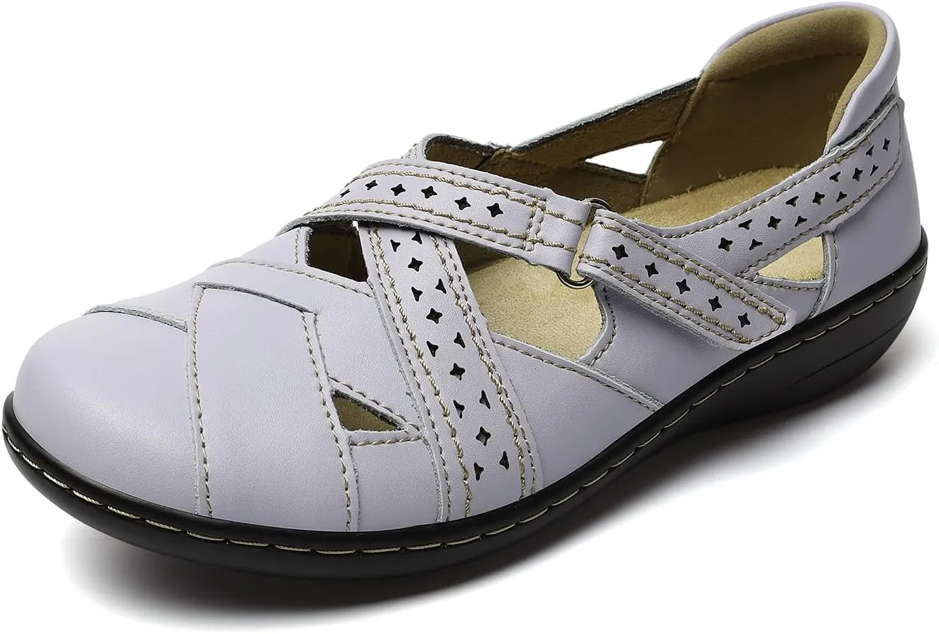 TERRIKAT Women's Casual Loafers Cute Slip On Comfort Walking Flats Leather Driving Moccasins Fashion Closed Toe Boat Shoes