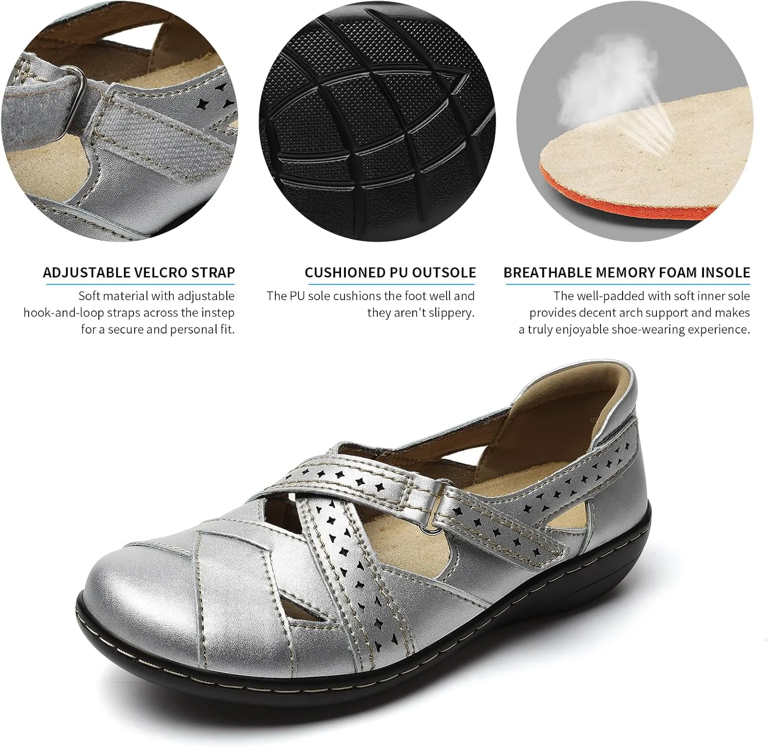 TERRIKAT Women's Casual Loafers Cute Slip On Comfort Walking Flats Leather Driving Moccasins Fashion Closed Toe Boat Shoes