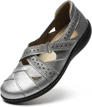 TERRIKAT Women's Casual Loafers Cute Slip On Comfort Walking Flats Leather Driving Moccasins Fashion Closed Toe Boat Shoes