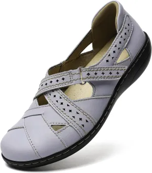 TERRIKAT Women's Casual Loafers Cute Slip On Comfort Walking Flats Leather Driving Moccasins Fashion Closed Toe Boat Shoes