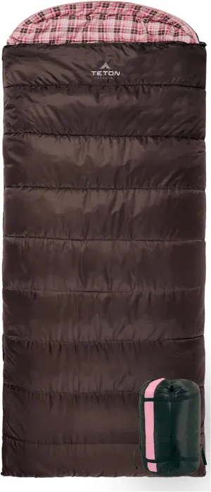 Teton Celsius Regular, -25F, 20F, 0F Degree Sleeping Bags, All Weather Bag for Adults and Kids, Camping Made Easy and Warm, Travel Sack Included
