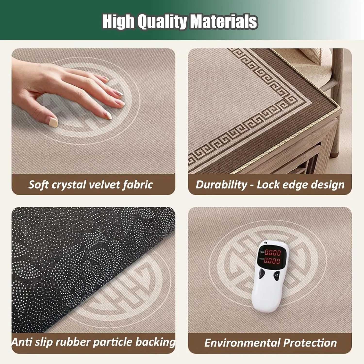Thick Anti Slip Mahjong Mat for Family Party Games, Silent Noise Reduction Table Cover with Carrying Bag, Easy to Clean(Red 2,85 cm/33.46 in)