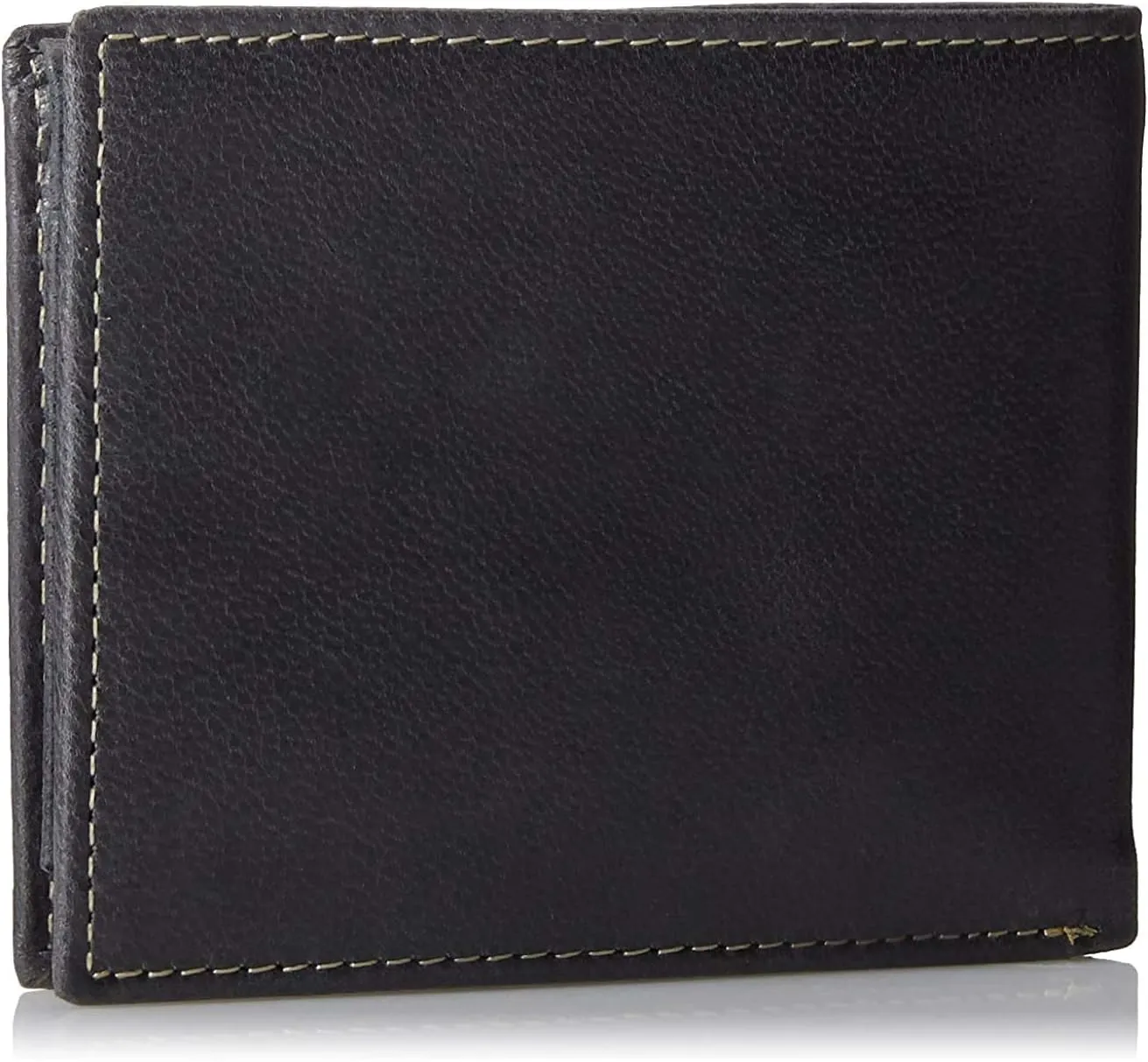 Timberland Men's Leather Wallet With Attached Flip Pocket, Black (Cloudy), One Size