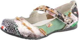 TMA EYES Multicolor Stitching Flat Soft Sole Unique Walking Style Women Shoes