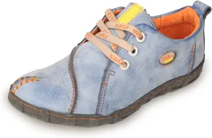 TMA EYES Retro Handmade Soft Leather Shoes Women's Flat Lace-up Walking Casual Shoes