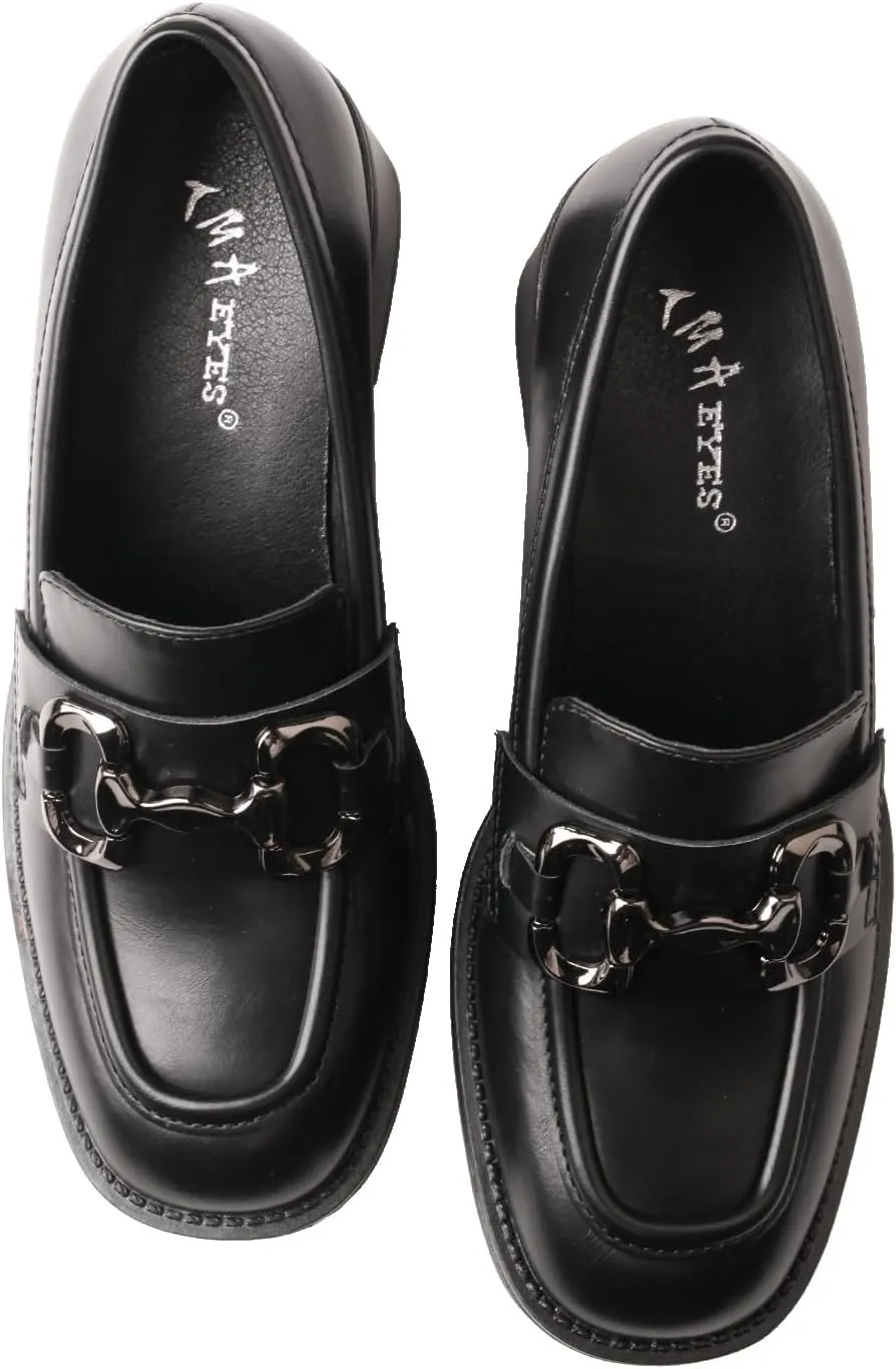 TMA EYES Women's Chunky Loafers, Easy to Slip On and Off