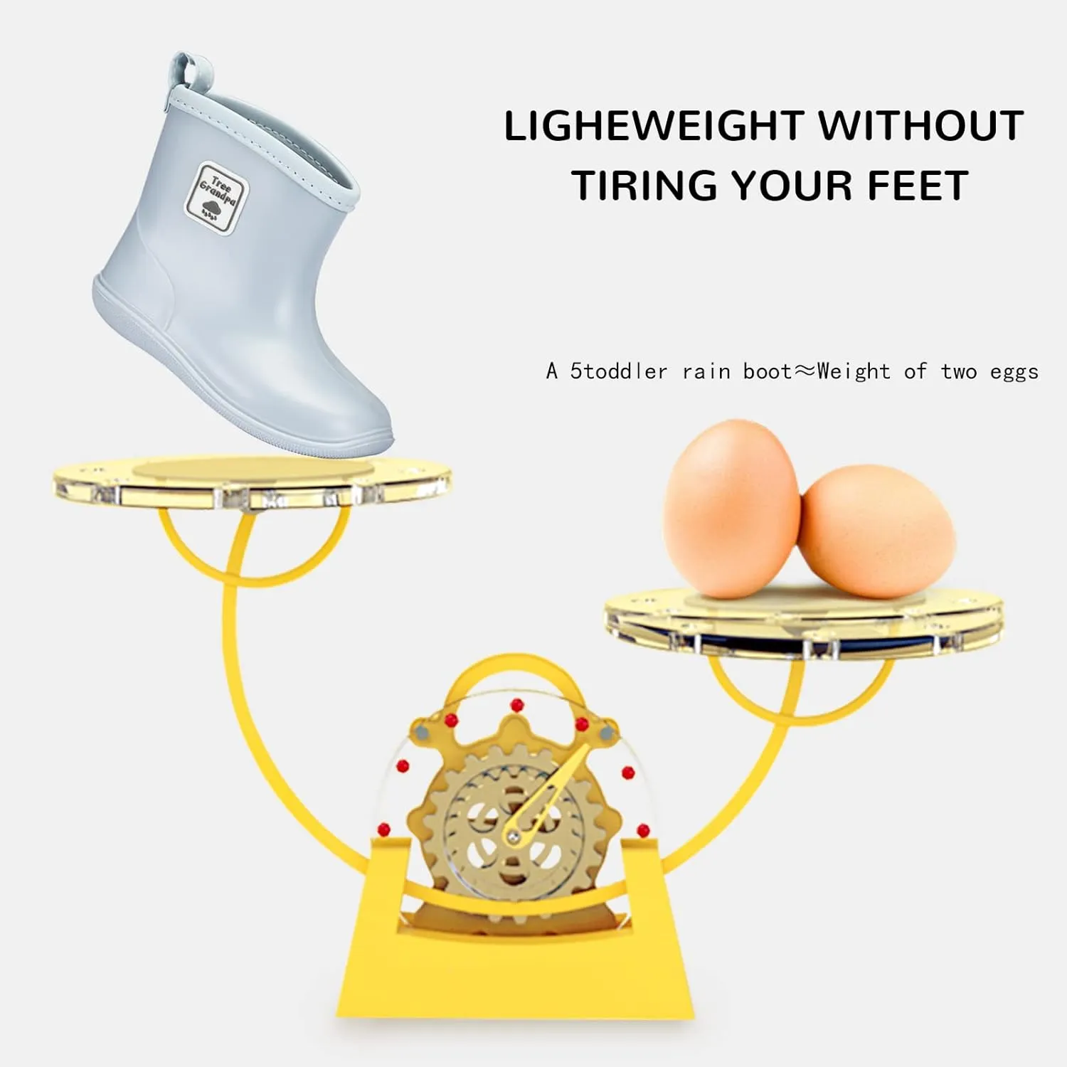Toddler Kids Rain Boots for Boys Girls Easy-on Lightweight Waterproof Rainboots Baby