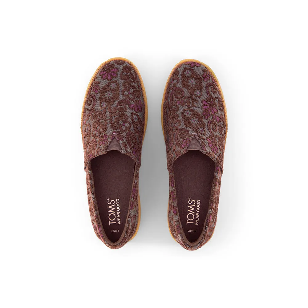 Toms Wmns Adelaide Basil Green Brocade