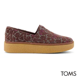 Toms Wmns Adelaide Basil Green Brocade