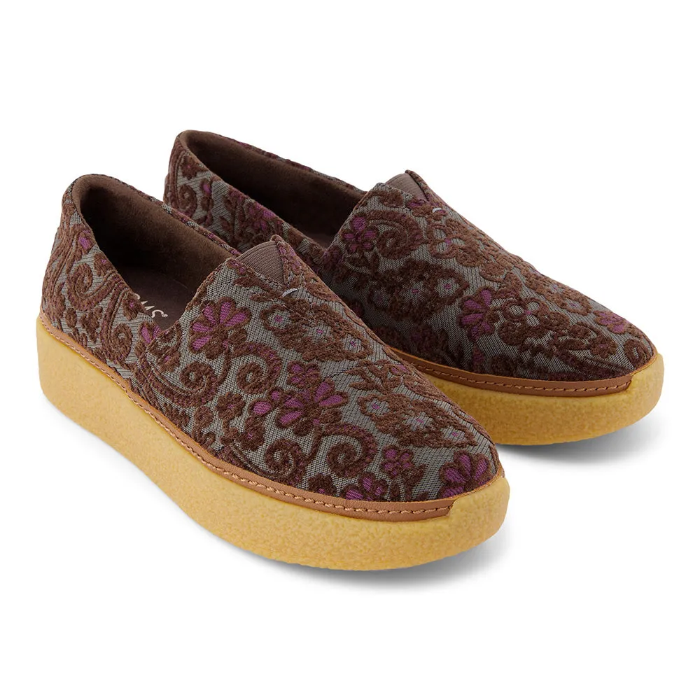 Toms Wmns Adelaide Basil Green Brocade