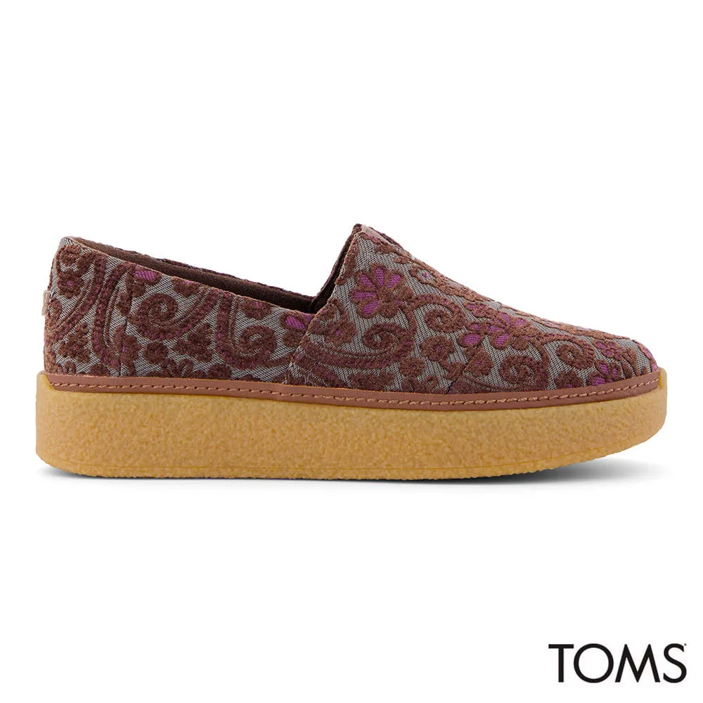 Toms Wmns Adelaide Basil Green Brocade