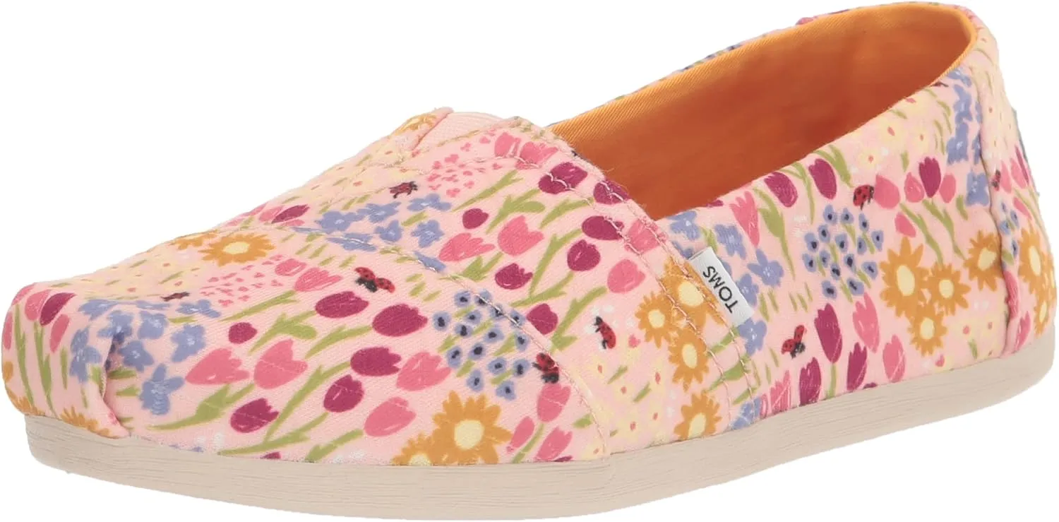 TOMS Womens Alpargata Repreve Slip On Flats Casual - Black