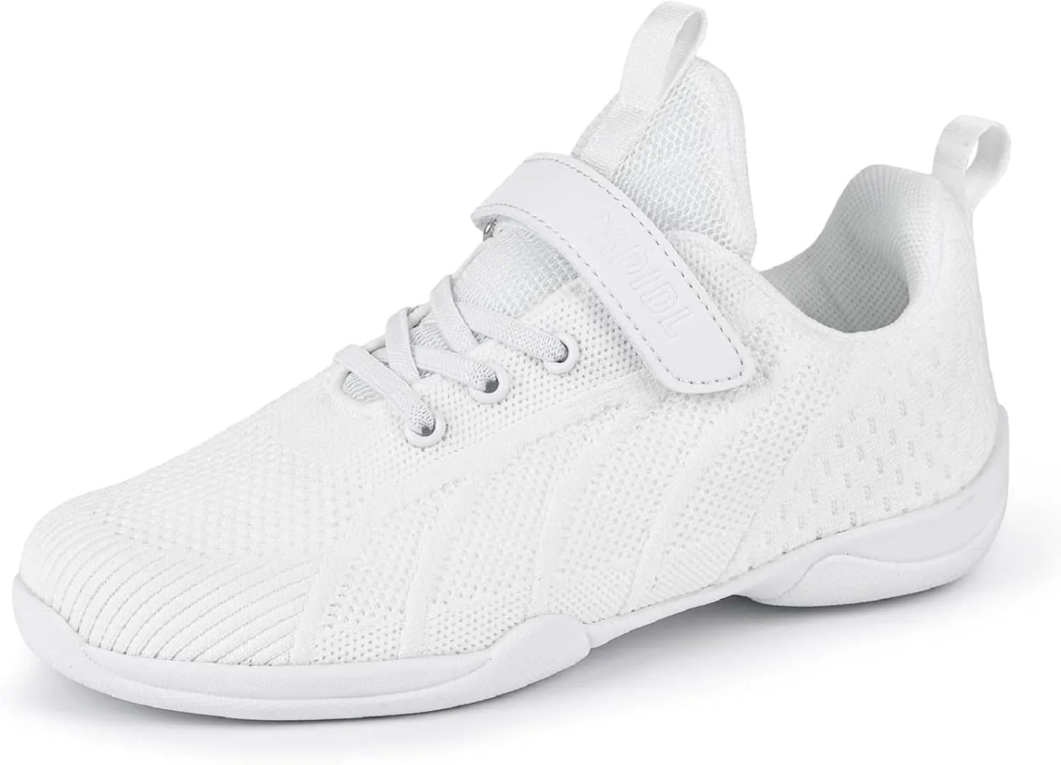 Tongzone Cheer Shoes Youth Girls Cheerleading White Dance Shoes Breathable Competition Walking Training Athletic Tennis Shoes