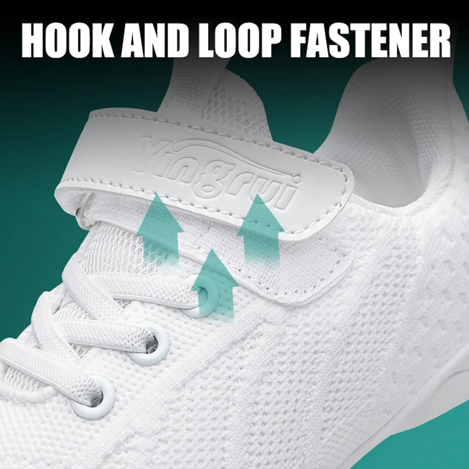 Tongzone Cheer Shoes Youth Girls Cheerleading White Dance Shoes Breathable Competition Walking Training Athletic Tennis Shoes