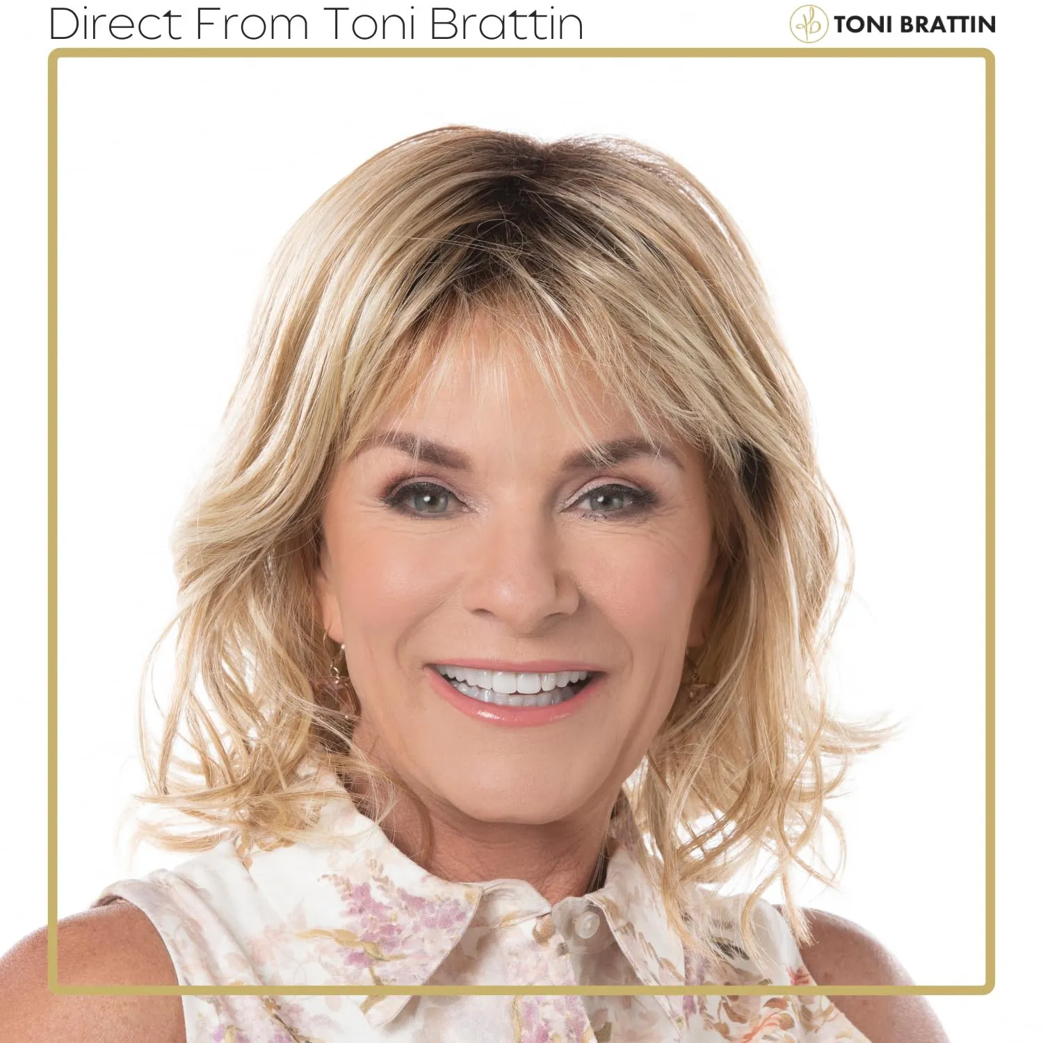 Toni Brattin Spectacular Wig - Shoulder-Length Layered Waves & a Soft, Airy Bang - Heat-Friendly Synthetic Fiber Looks & Feels like Natural Hair - Adjustable & Comfortable (Black, Plus)