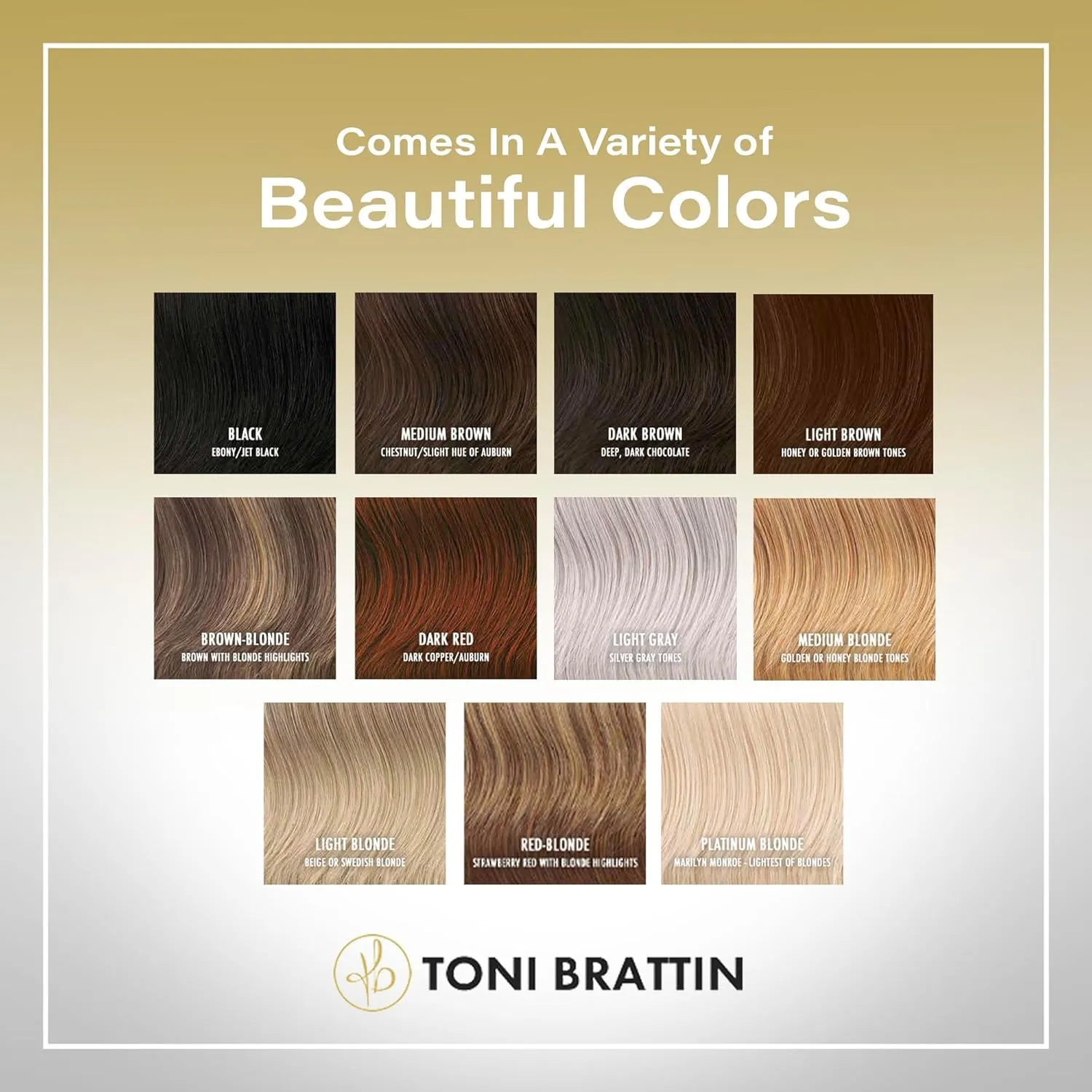 Toni Brattin Spectacular Wig - Shoulder-Length Layered Waves & a Soft, Airy Bang - Heat-Friendly Synthetic Fiber Looks & Feels like Natural Hair - Adjustable & Comfortable (Black, Plus)