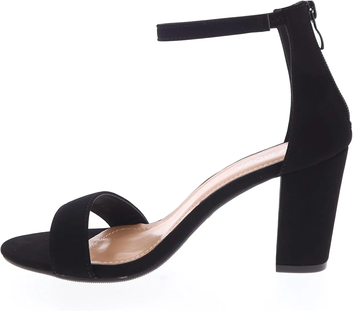 TOP MODA Hannah-1 Ankle Strap Dressy High Heel Sandal, Non-slip Sole, For Wedding, Party, Prom, Evening Wear, or Any Occasion, Sleek Style Block Heel Sandals