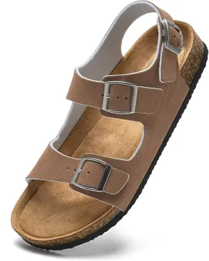 Torotto Womens Sandals with Cork Footbed Open Toe Adjustable Webbing Athletic Slides Sandals for Walking | Beach | Indoor Outdoor