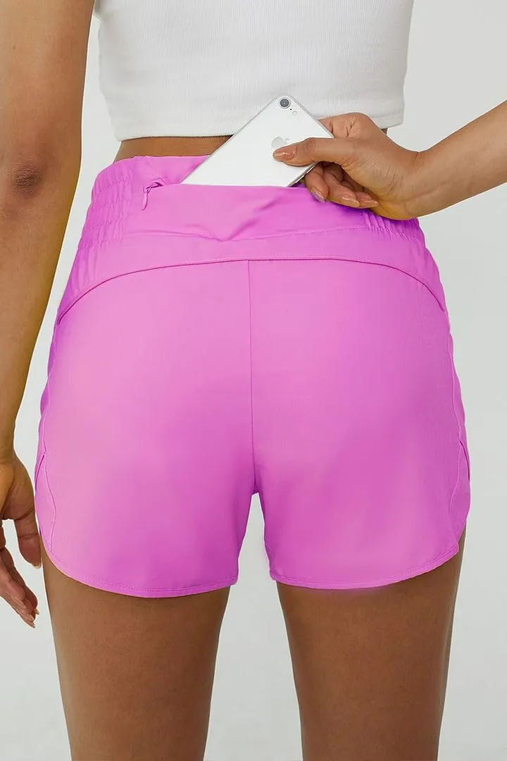 Tough Mode Shorts for Women, Women's Athletic Shorts, High Waisted Running Shorts Pockets Sporty Shorts Gym Elastic Workout