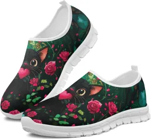 Trendy Print Womens Shoes Slip-on Walking Shoes Sneakers Breathable Mesh Casual Footwear