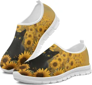 Trendy Print Womens Shoes Slip-on Walking Shoes Sneakers Breathable Mesh Casual Footwear