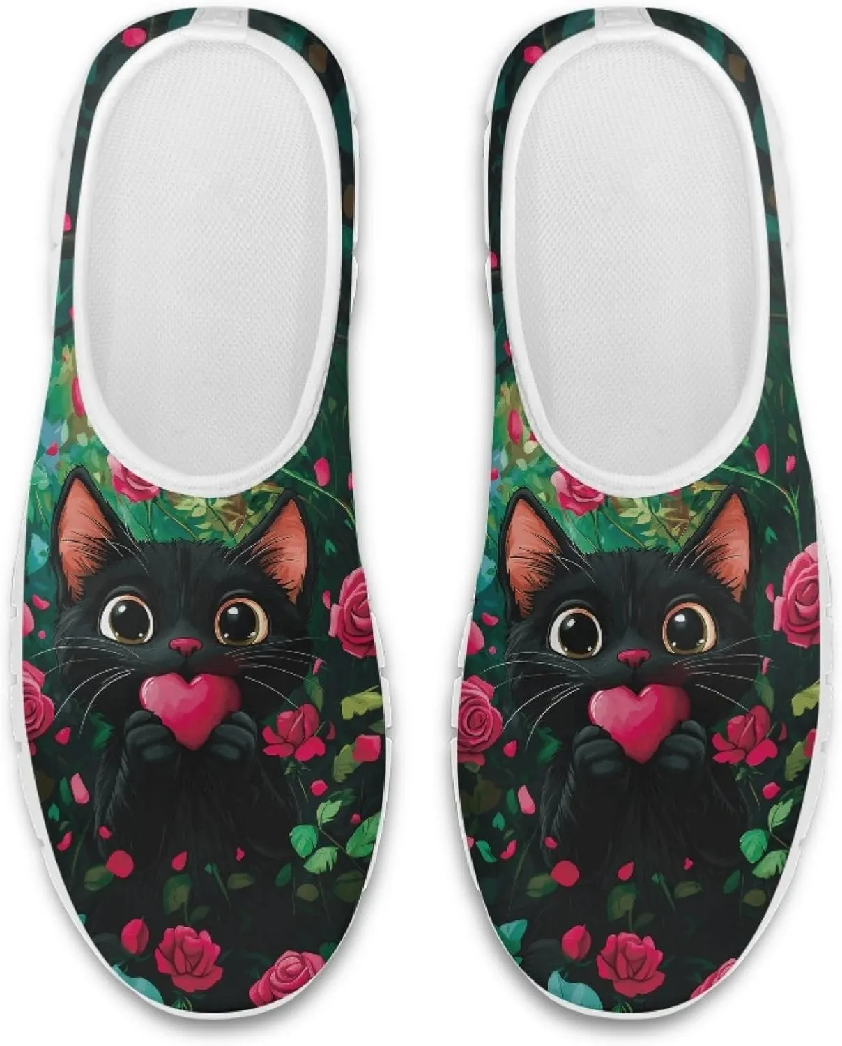 Trendy Print Womens Shoes Slip-on Walking Shoes Sneakers Breathable Mesh Casual Footwear