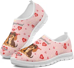 Trendy Print Womens Shoes Slip-on Walking Shoes Sneakers Breathable Mesh Casual Footwear