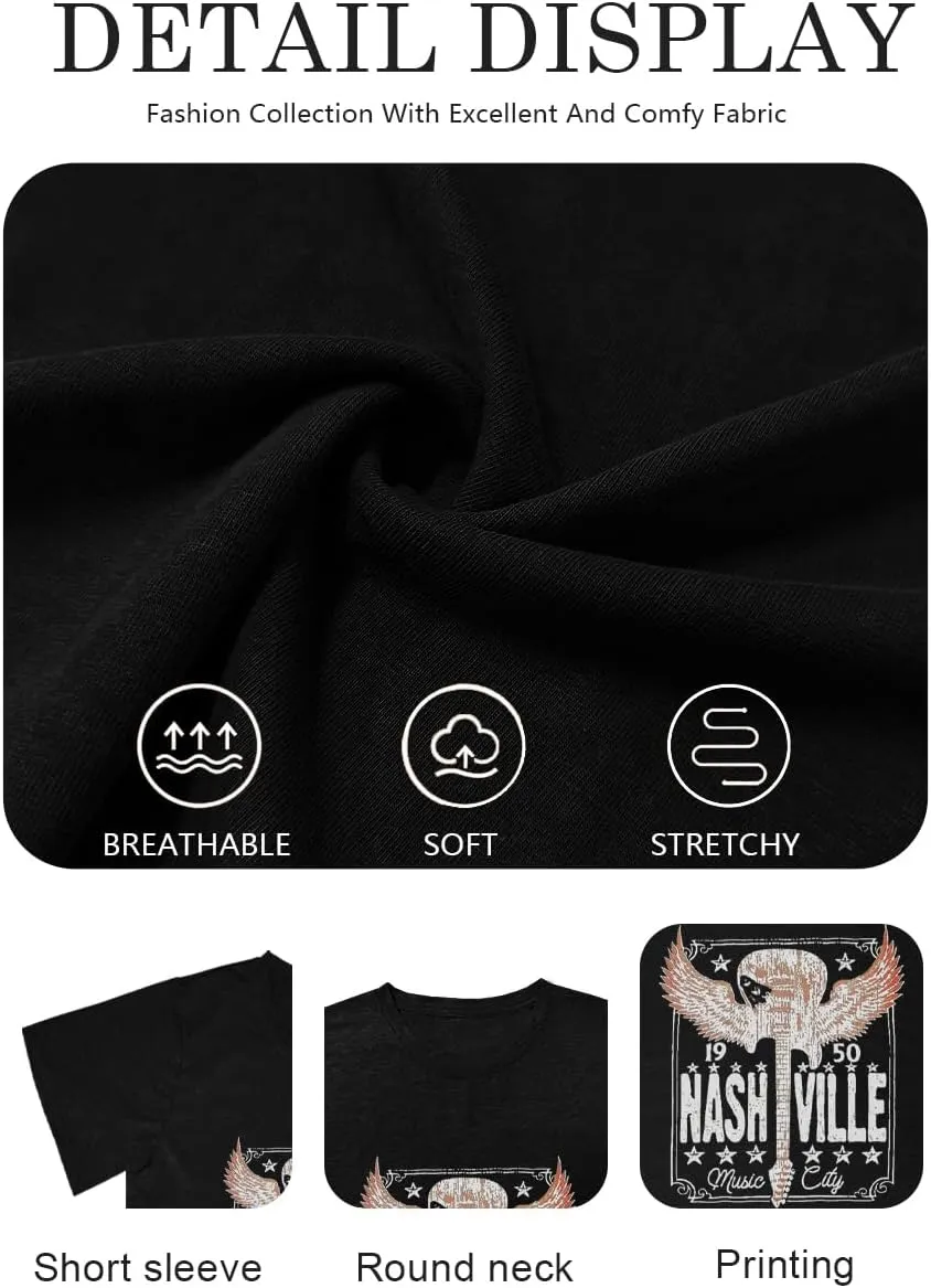Try That in A Small Town Shirt Women Vintage Country Music T Shirts Rock Band Tees Short Sleeve Tops