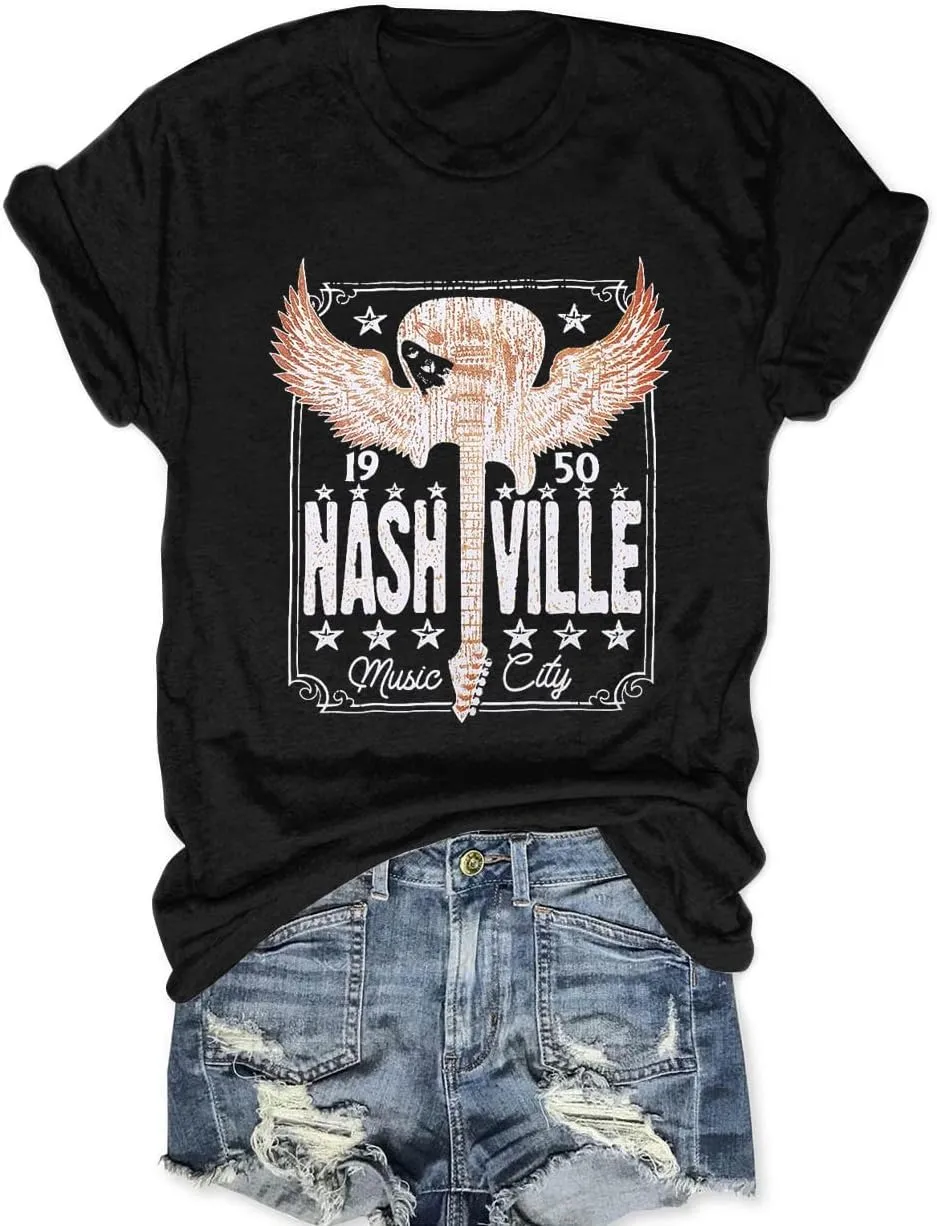 Try That in A Small Town Shirt Women Vintage Country Music T Shirts Rock Band Tees Short Sleeve Tops