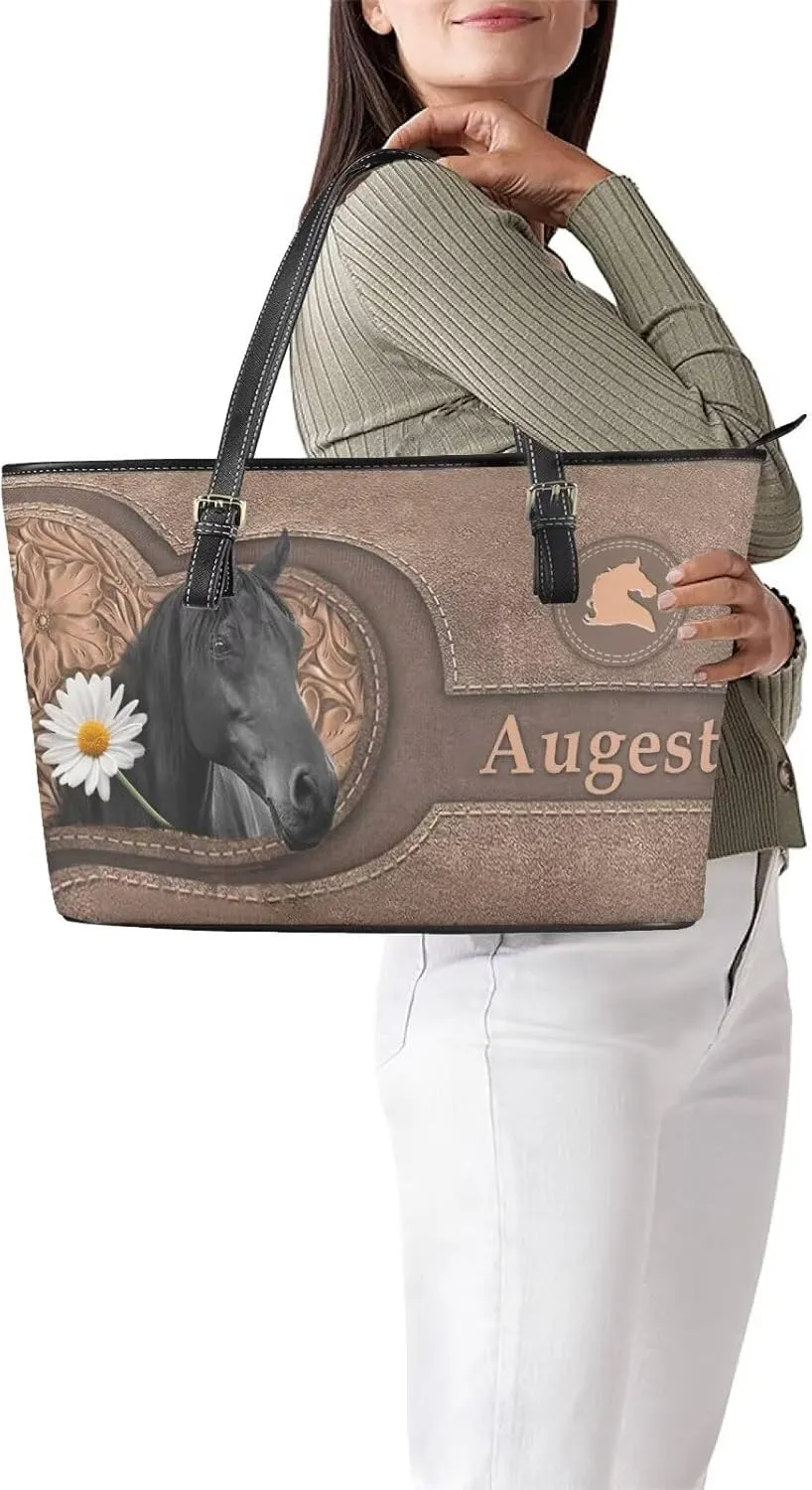 Tuoxiukan Personalized Handbags and Wallet Set for Women Clutch Purse Custom Name Tote Bag Customized Gifts for Mom