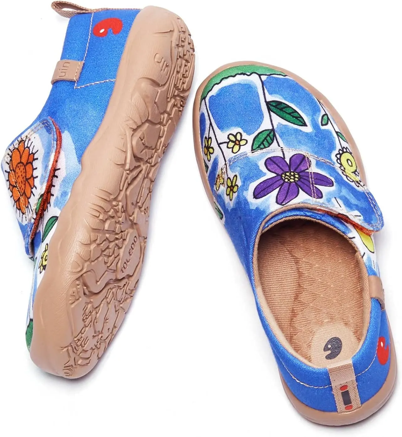 UIN Kid's Casual Slip-on Canvas Loafers Boys Girls Shoes Fashion Sneakers Funny Painted Travel Shoes